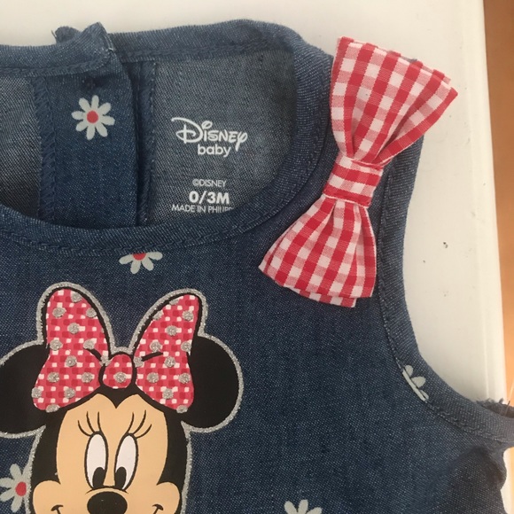 Disney baby Minnie Mouse denim romper - Picture 3 of 6
